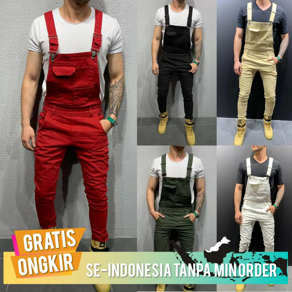 Strapless Slim Fit Pria Celana Jeans Celana Kodok Pria