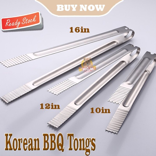 KOREAN BBQ Capitan Makanan Stainless 40CM jepitan makanan Food TONGS