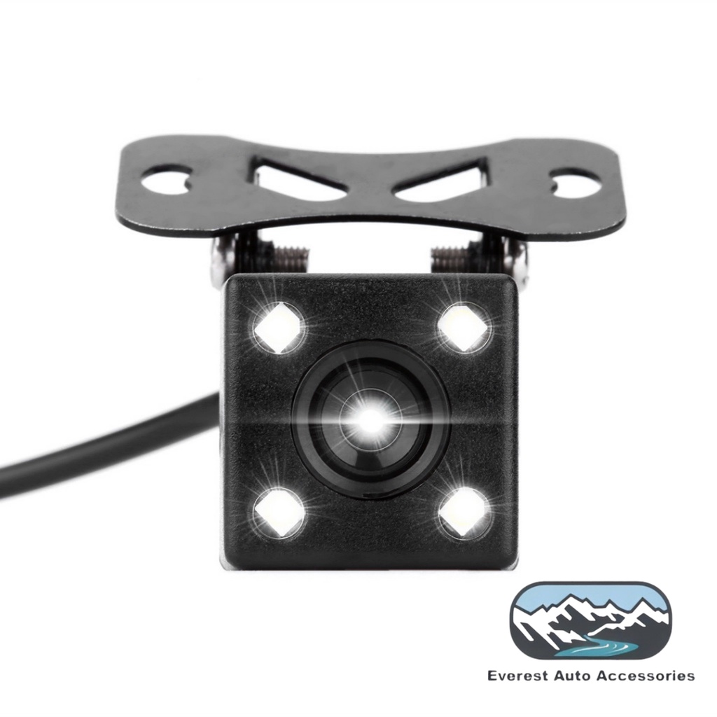 Kamera Camera Mundur Parkir Universal Mobil 4 Led Dot KX 801 Reverse Rear View Parking Camera