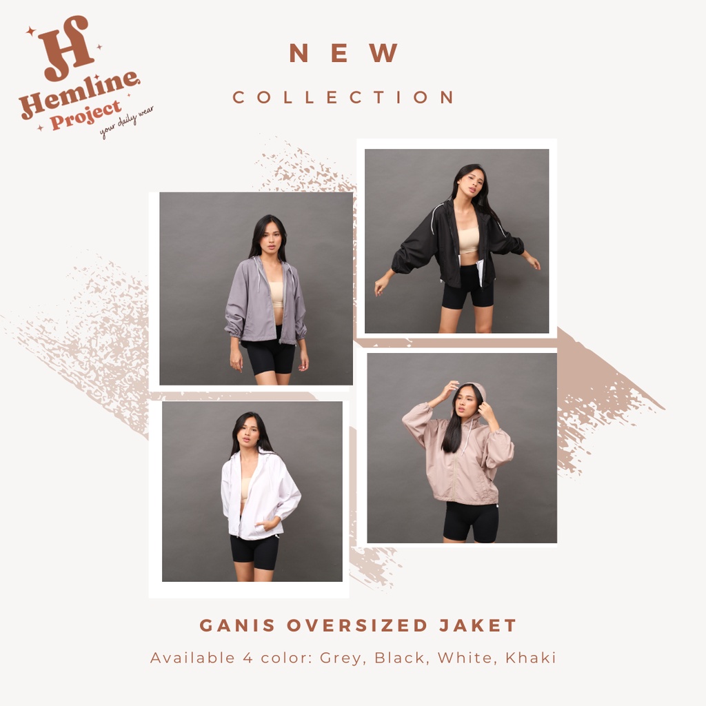 Ganis Oversized Jaket Parasut Hoodie by Hemline Project