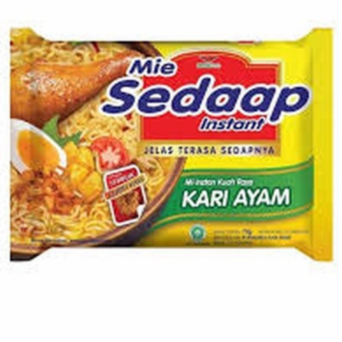 

makanan mie instan sedap mie rasa kari ayam 72gr