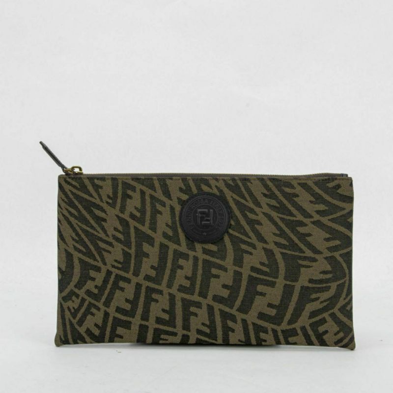 Fendi FF Vertigo Motif Medium Flat Pouch