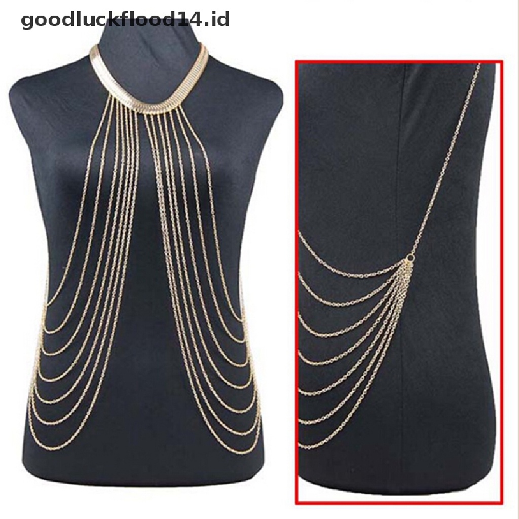 [OOID] Hot Sexy Body Chain Necklaces Tassel Alloy Long Necklace Female Fashion Jewelry ID