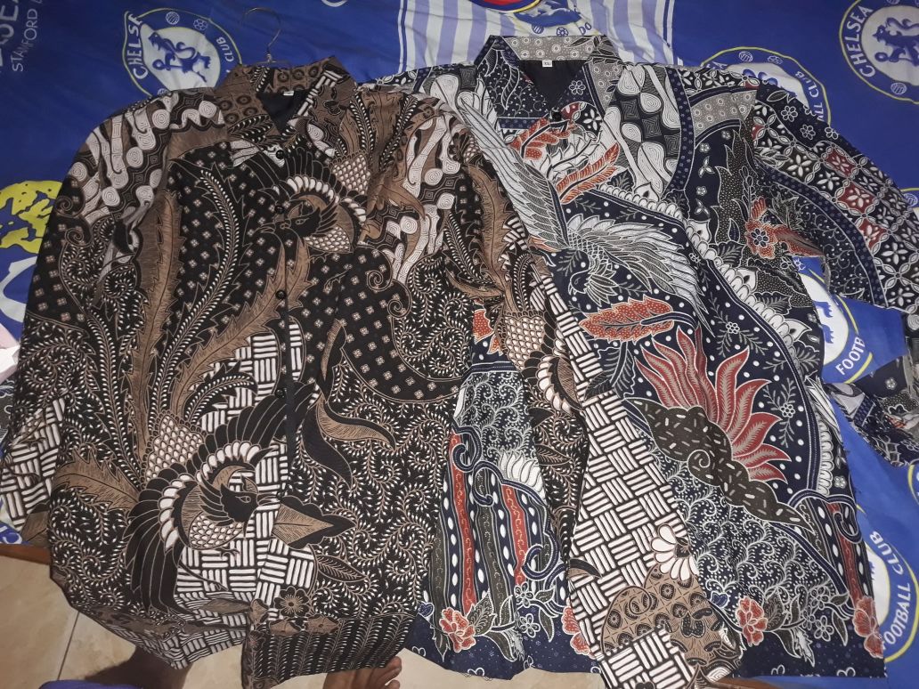 Hem Kemeja Batik Solo Full Furing Lengan Panjang Bahan Katun H16