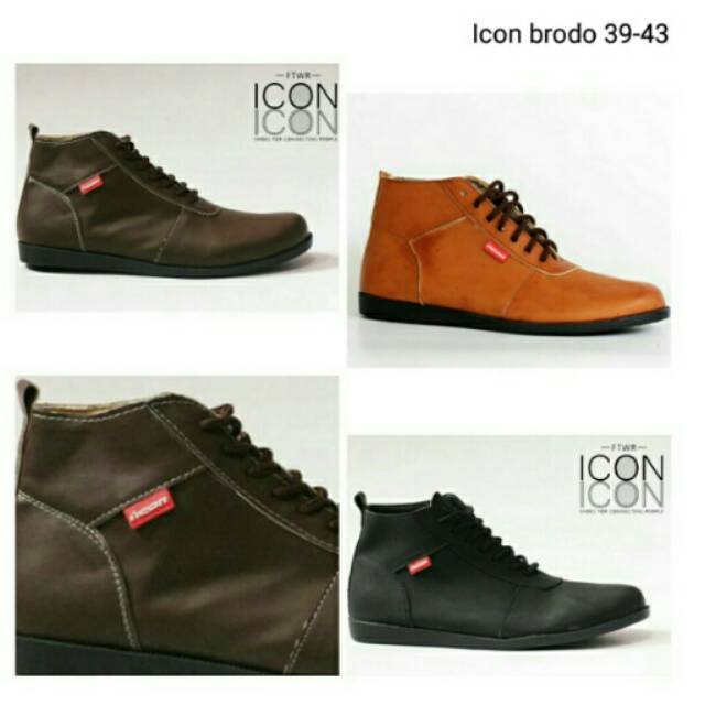 Broodo Icon 
Sepatu Boots Kulit Pria Galeri Intan Bandung