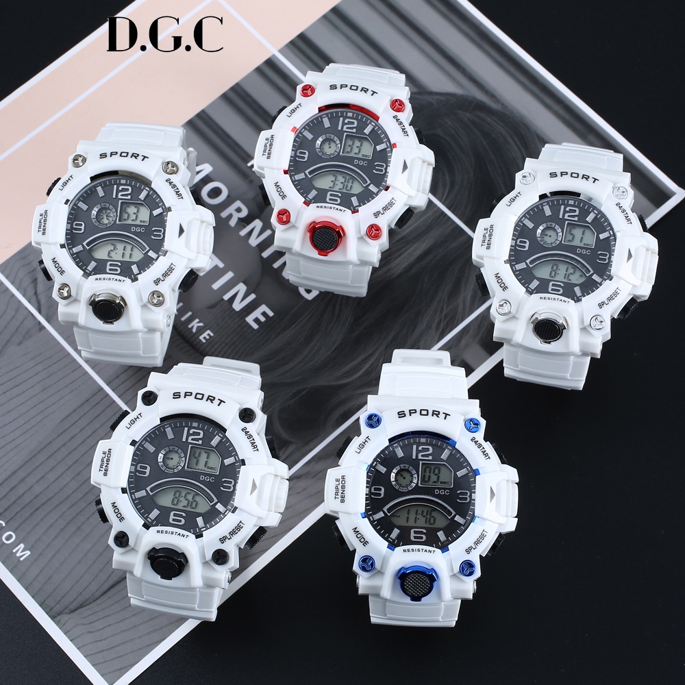 COD FASHION WATCH RUBBER JAM TANGAN PRIA SPORT IMPORT DUAL-TIME COOL DIGITAL MURAH JAM DIGITAL D.G.C M156