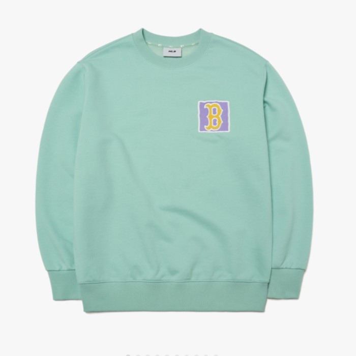 Mlb Like Back Square Print Overfit Sweatshirt : 3Amtl0414 - Mint, Xs Cuci Gudang