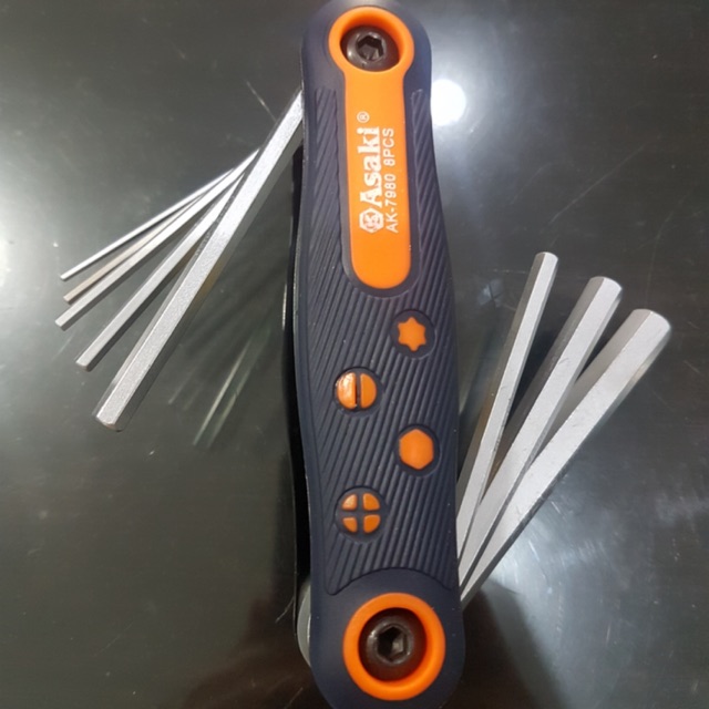 Kunci L set 8pcs kunci L lipat set *pcs original asaki