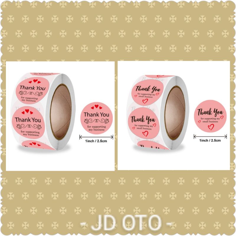 

SALE 100 pcs!!! Stiker Thank You Pinky UKURAN KECIL