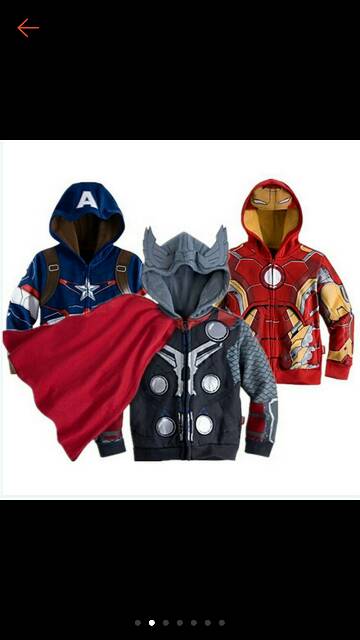 Jaket anak Super Hero