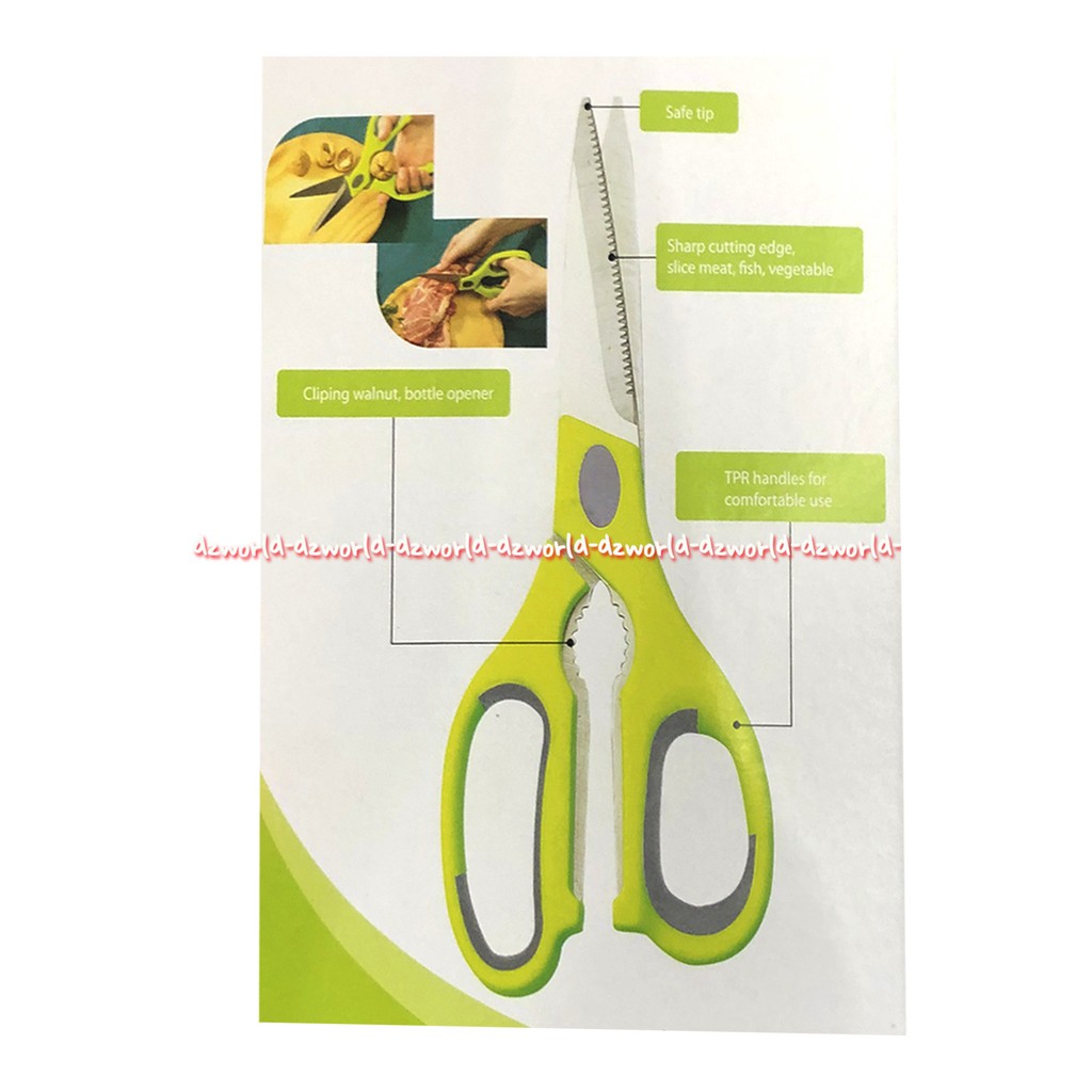 Krischef Multi Function Kitchen Scissors Gunting Dapur Serba Guna Kris Chef Detachable Kitchen Scissor Gunting Dapur Serba Guna