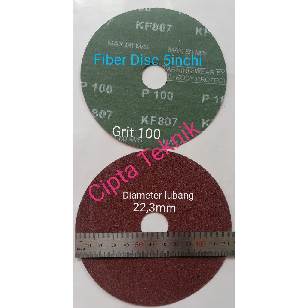 Fiber Disc 5 inchi grit 100  Amplas Fiber 5inch Grit100