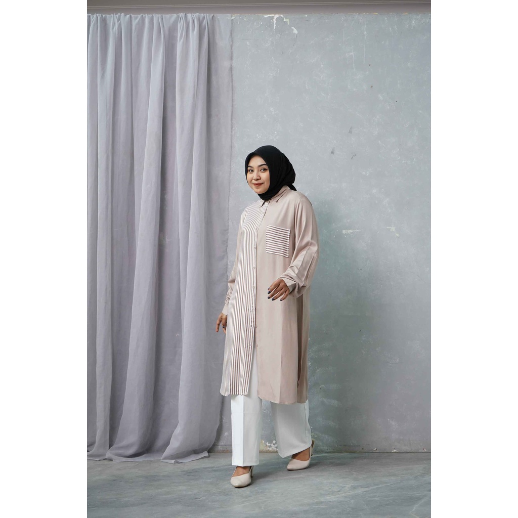 VITSEL STORE OFFICIAL-TUNIK JUMBO / BIG SIZE |  ADZANA TUNIK MOCCA