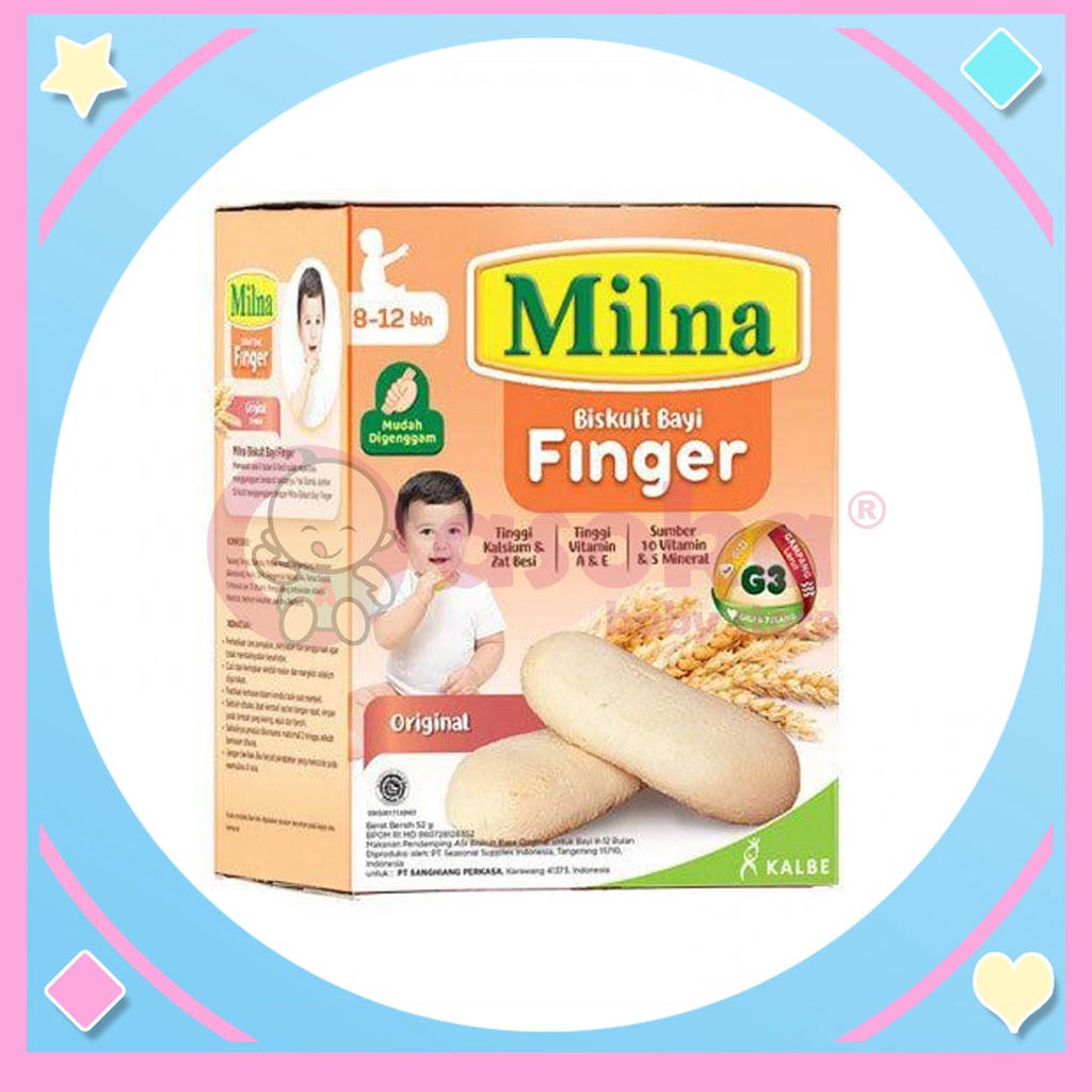 Milna Fingers Biskuit Bayi 8-12 Bulan 52gr ASOKA