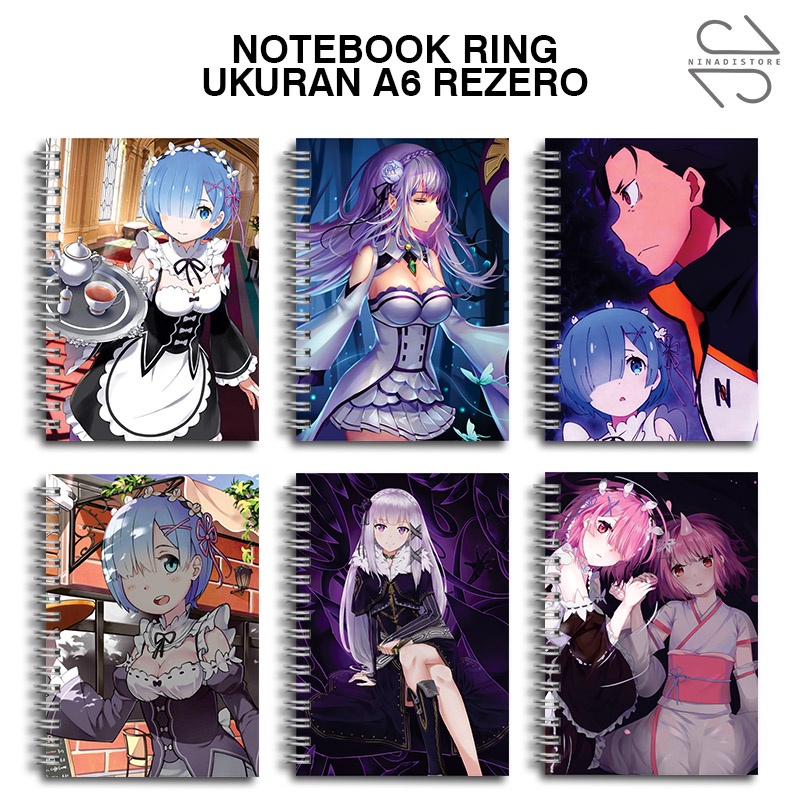 

Buku Tulis Catatan buku notebook buku diary Notebook Ring Spiral A6 60 Lembar koleksi gambar Anime Rezero part 1