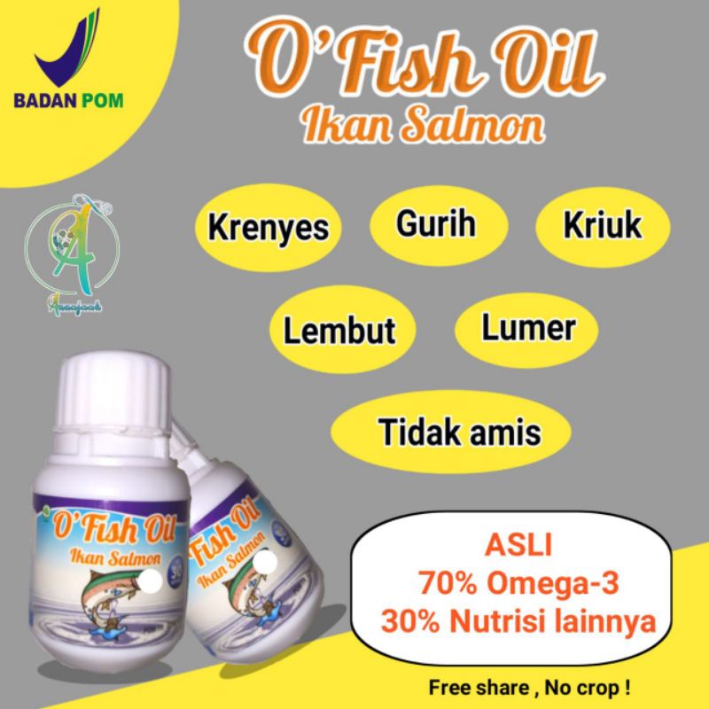 VITAMIN ANAK O FISH OIL MINYAK IKAN SALMON OMEGA 3  MEMBANTU MEMPERBAIKI NAFSU MAKAN ANAK