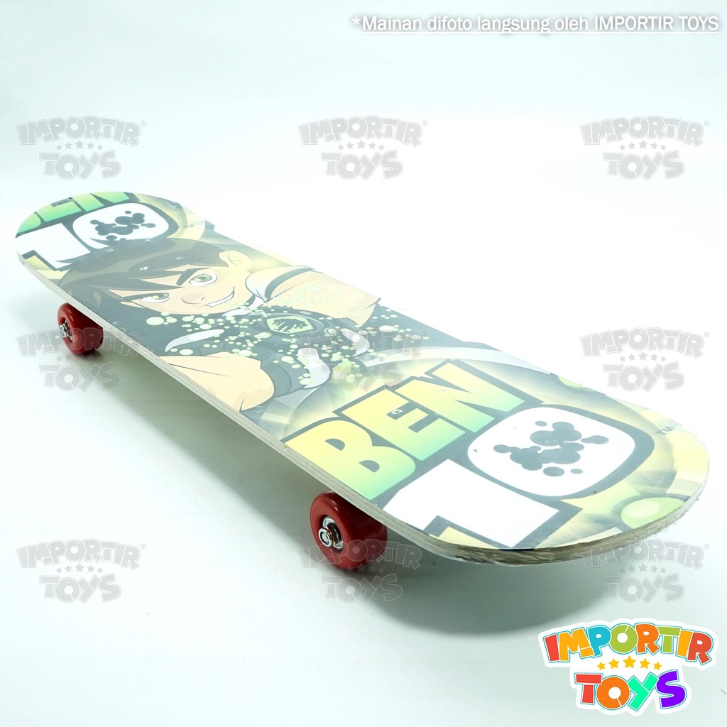 Skateboard Kayu Panjang 80 cm Wooden Scooter Mainan Anak Cowok Boy