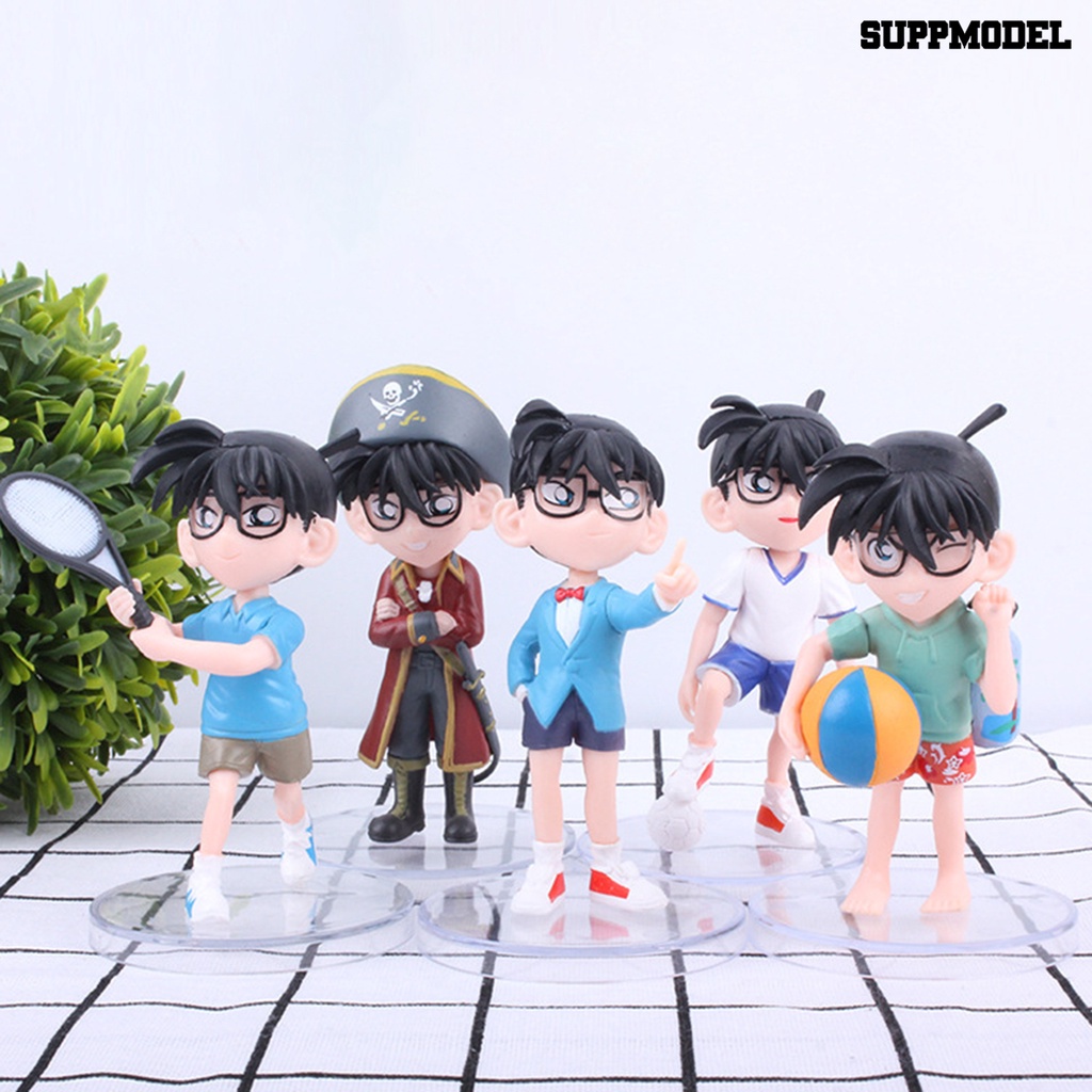 5 Pcs Action Figure Detektif Conan Tahan Karat Untuk Dekorasi