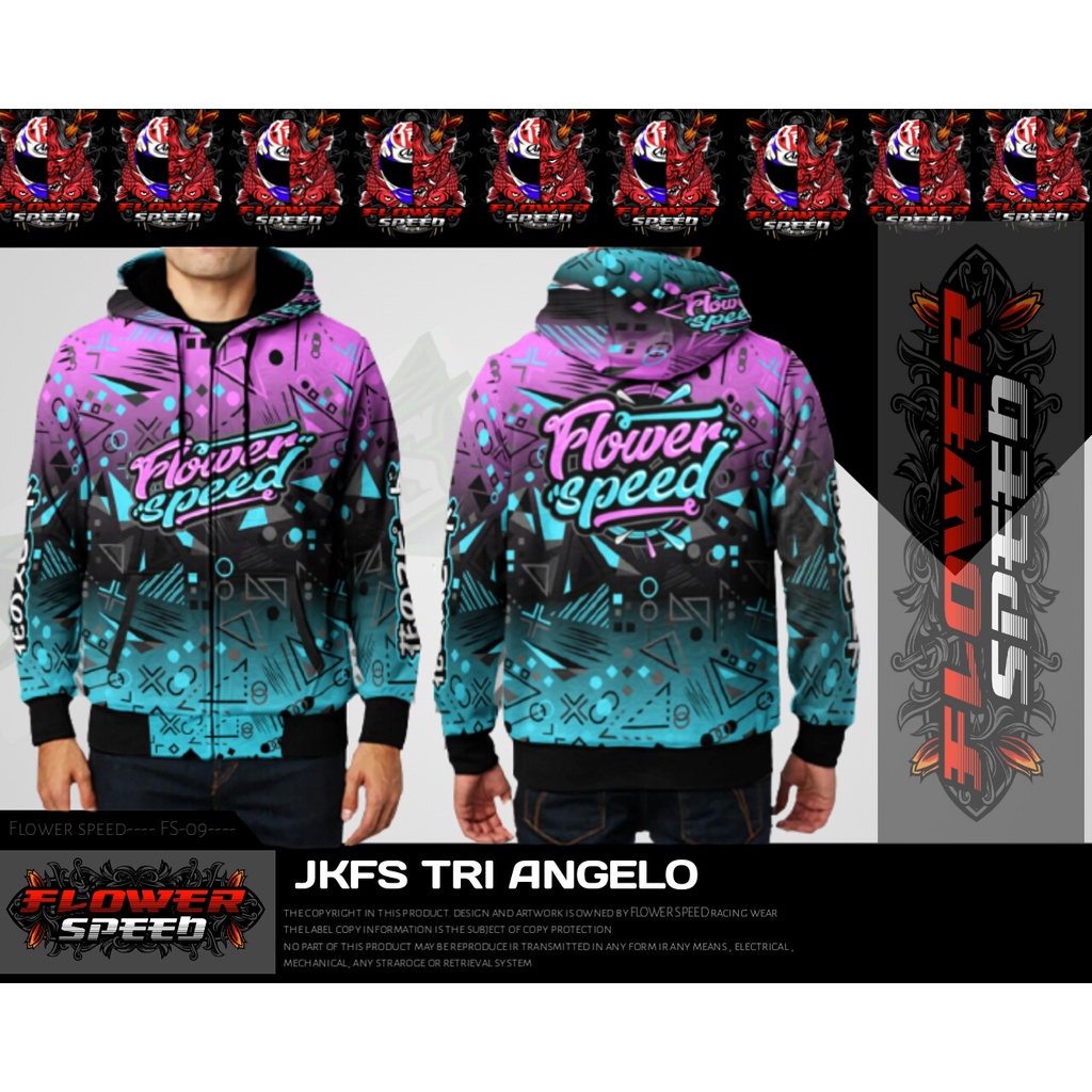 JKFS TRI ANGELO - Jaket Racing Flower Speed/Jaket Flower Speed Trendyng Terbaru FS-09