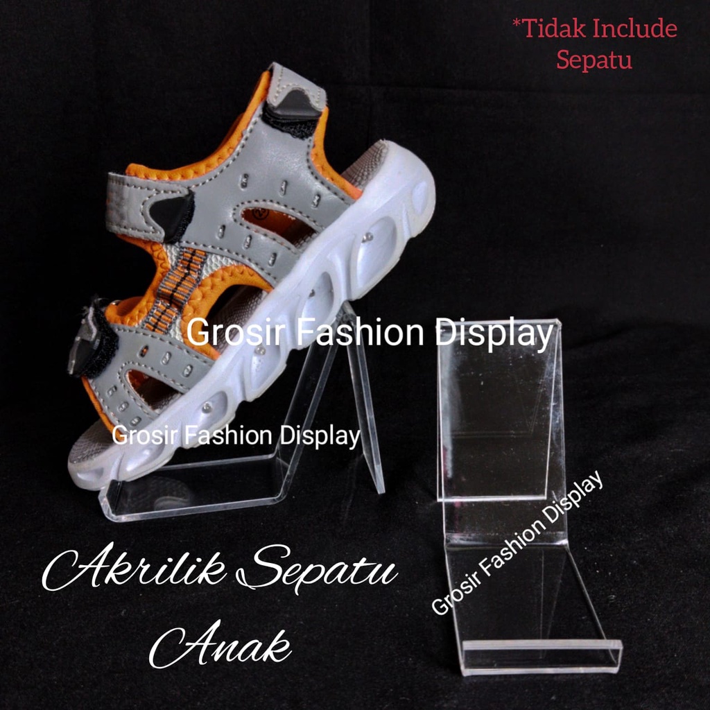 Akrilik Sepatu Anak Akrilik Stand Pajangan Display Sandal Anak Akrilik Anak-BH