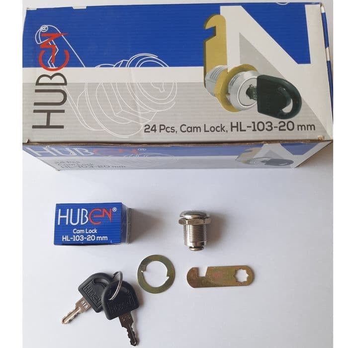 Camlock Huben HL 103-20 / Kunci Kaca Lemari Loker / Drawer Cam Lock