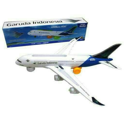 mwn.toys Pesawat Garuda Indonesia A380 JUmbo Baterai