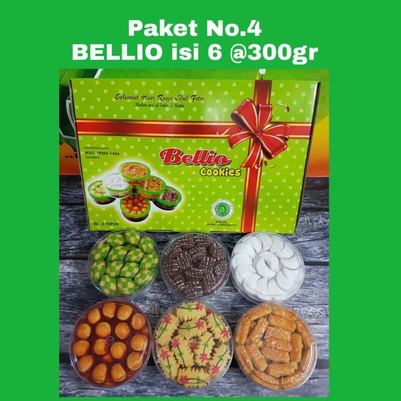 

Paket Kue Lebaran Bellio cookies isi 6