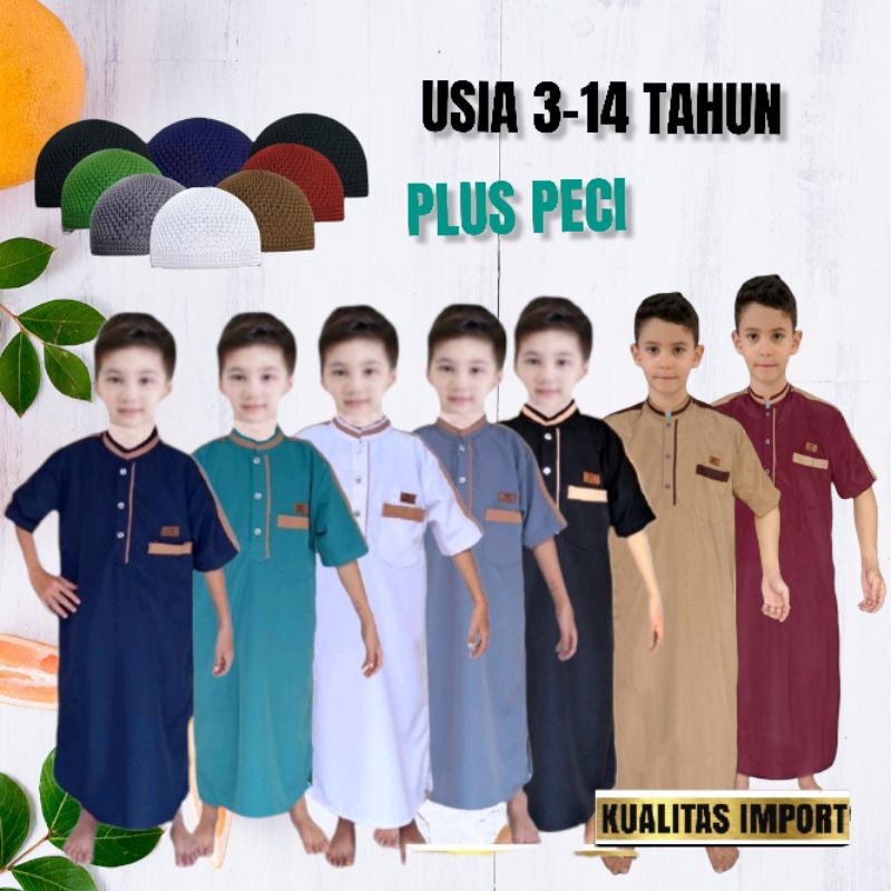 AL-HANIFgamis anak usia 5-14TahunJUBAH ANAK baju koko anak NEW MOTIF