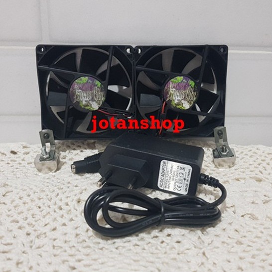 Cooling fan DIY Double 2 kipas pendingin aquarium aquascape