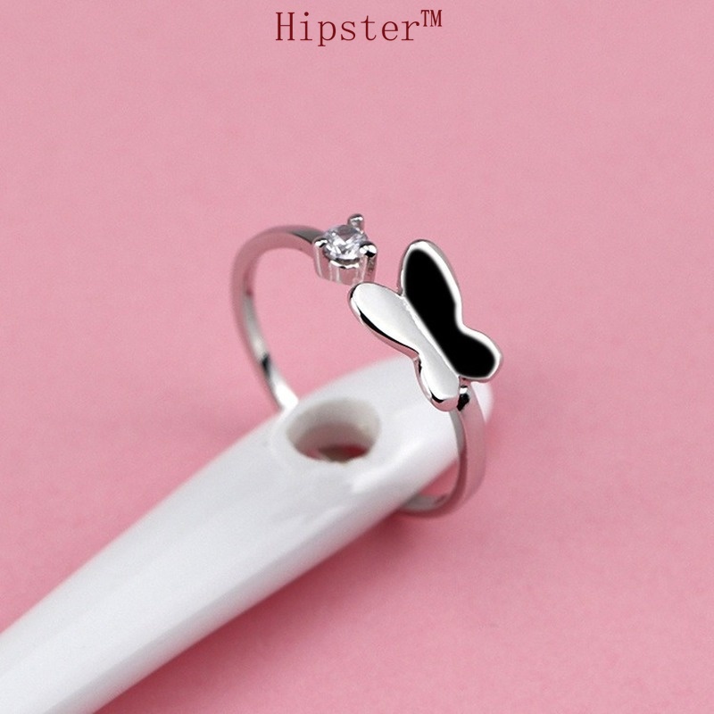 Hot Sale New Product Creative Design Butterfly Open-End Silver Ring