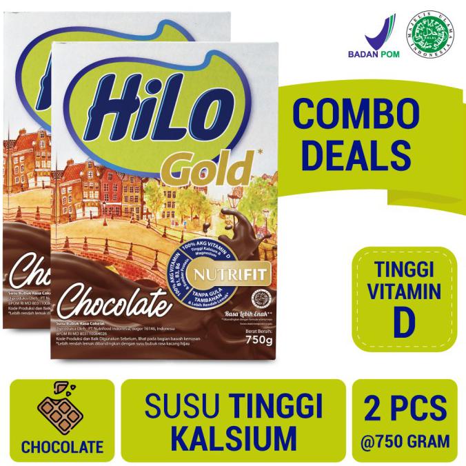 

Diskon Twin Pack: HiLo Gold Chocolate 750gr- Susu Tinggi Kalsium Big Sale