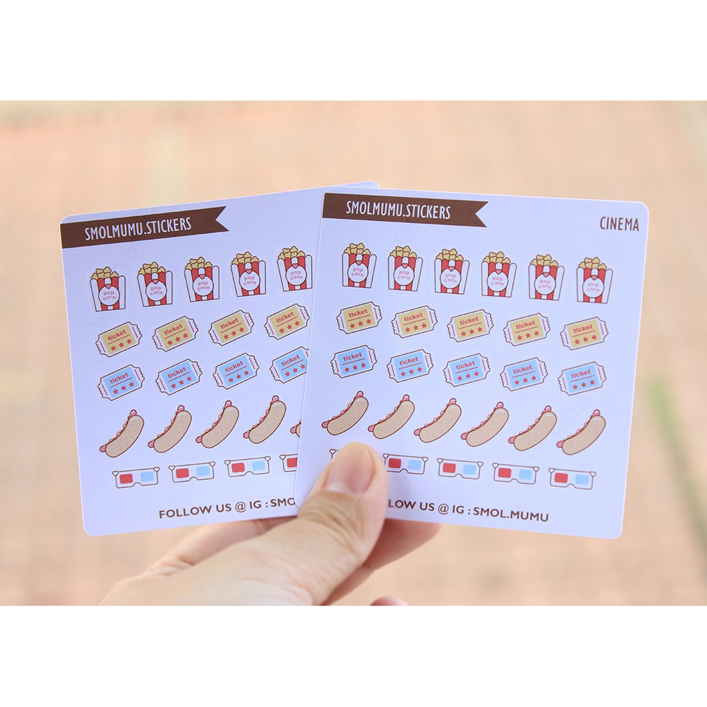 

Sticker Sheet Aesthetic Planer Movie Tracker Bullet Journal BUJO Planner Diary