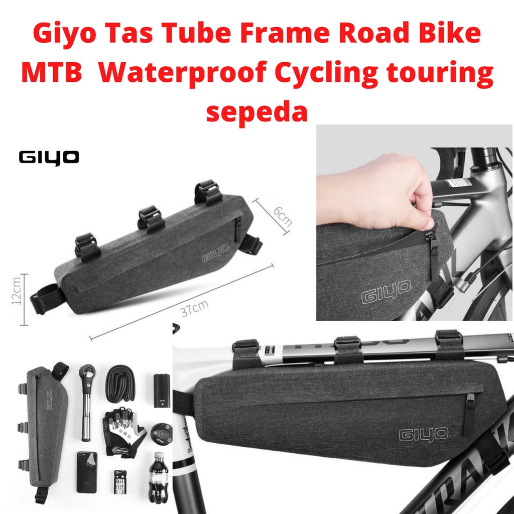 Giyo Tas Tube Frame Road Bike MTB Gravel Waterproof Cycling touring sepeda