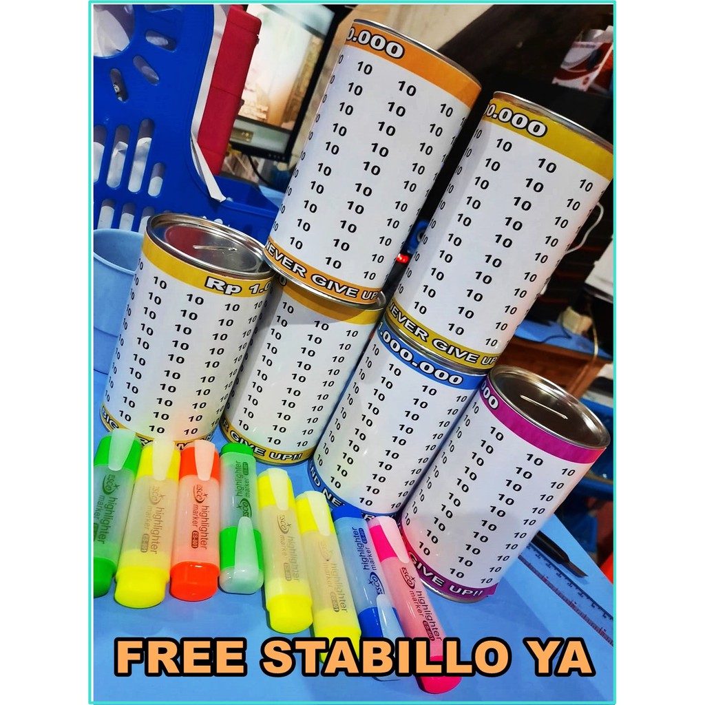 TABUNGAN TARGET CELENGAN TARGET 1 JUTA-2 JUTA FREE STABILO YA BUKAN SPIDOL MURAH VIRAL***