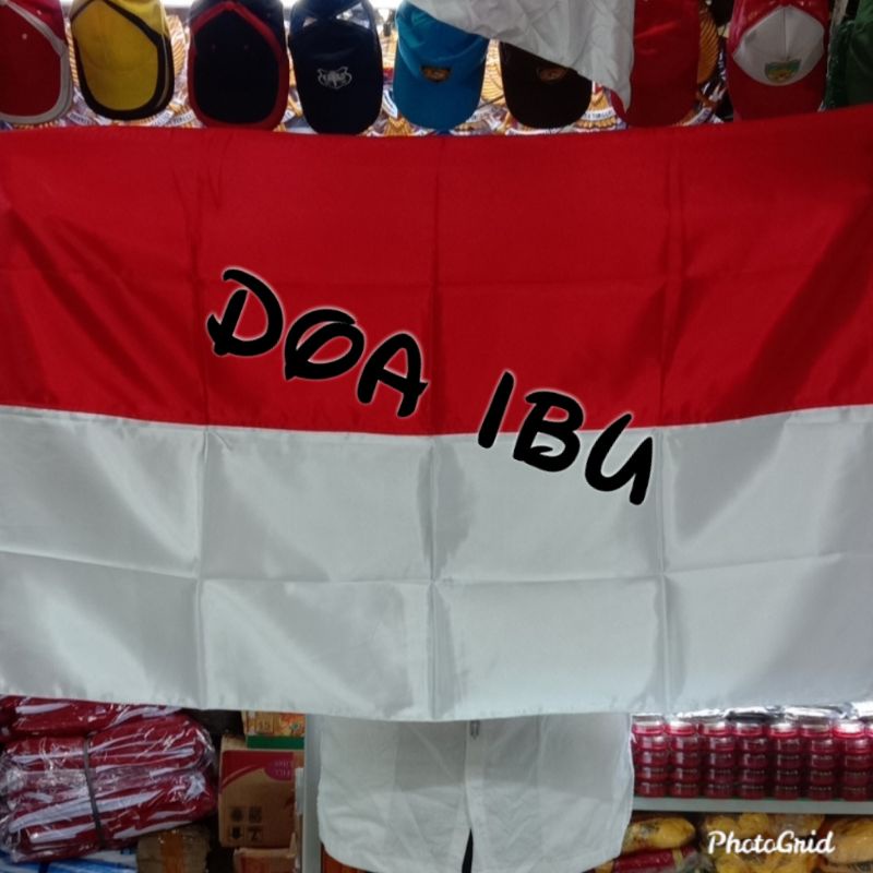 

best seller bendera merah putih satin 60cm x 90cm ready stock