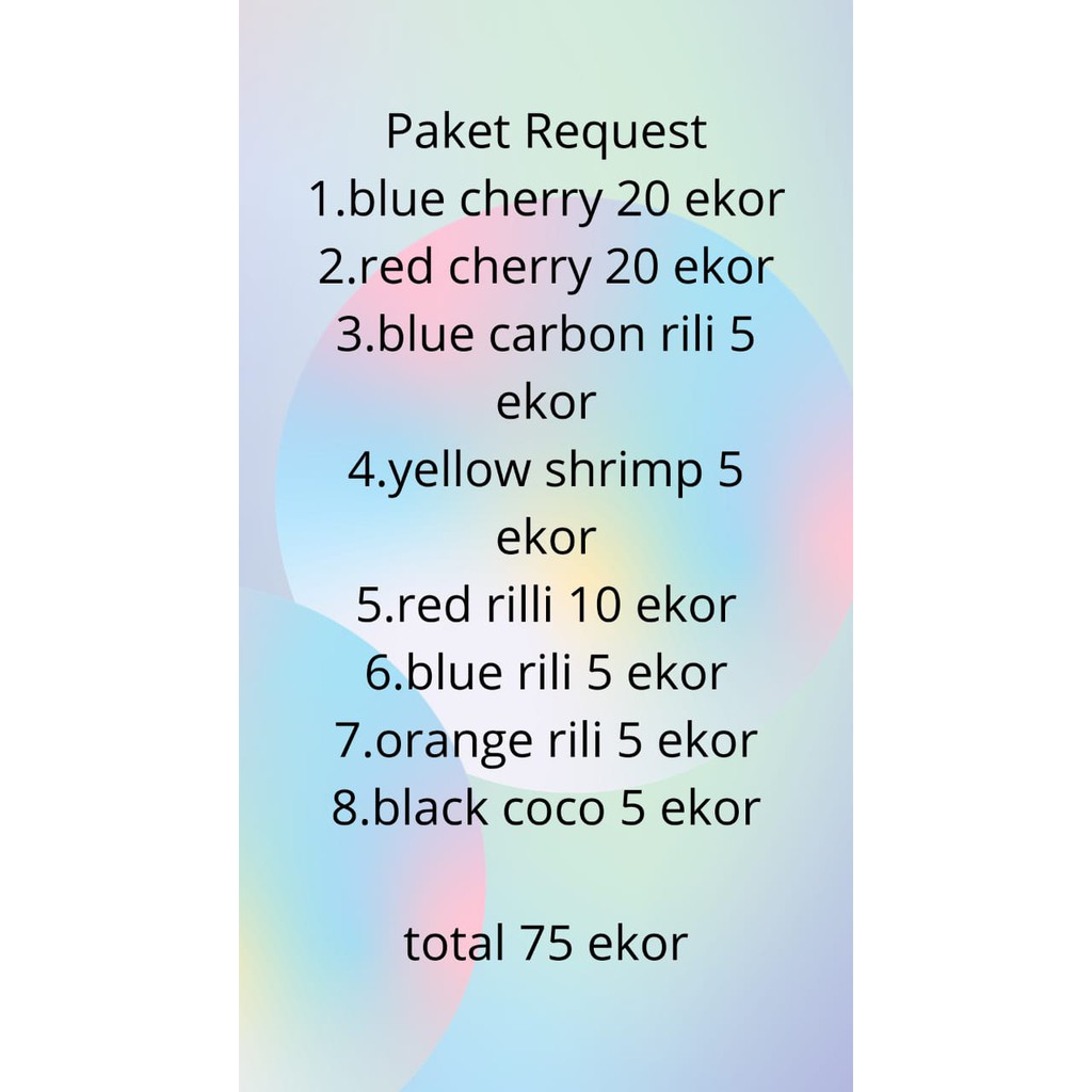 paket request udang hias aquascape