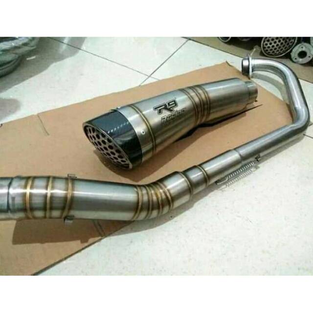 KNALPOT RACING R9 H2 R15/CB150/CBR150/VIXION/GSX/XABRE/MX KING NEW OLD/SONIC