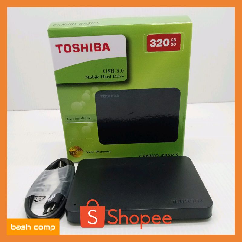 Hardisk External 320GB Toshiba Canvio Basic USB 3.0 Promo /HDD Eksternal 320GB