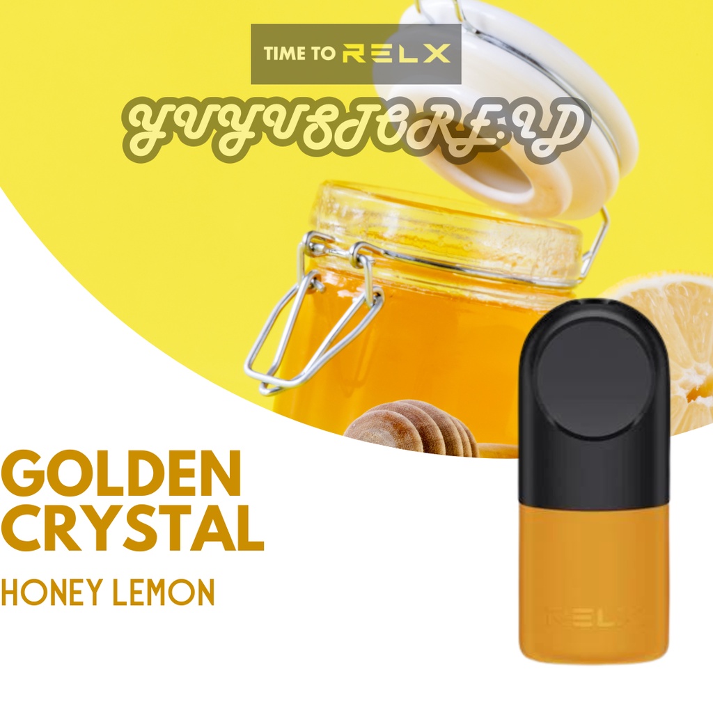 Relx Infinity Pod Golden Crystal atau Lemon Madu untuk Infinity Essential