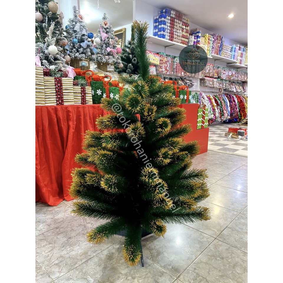 

Pohon Natal Jarum Gold Lurus 90cm / Hiasan Natal / Dekorasi Natal