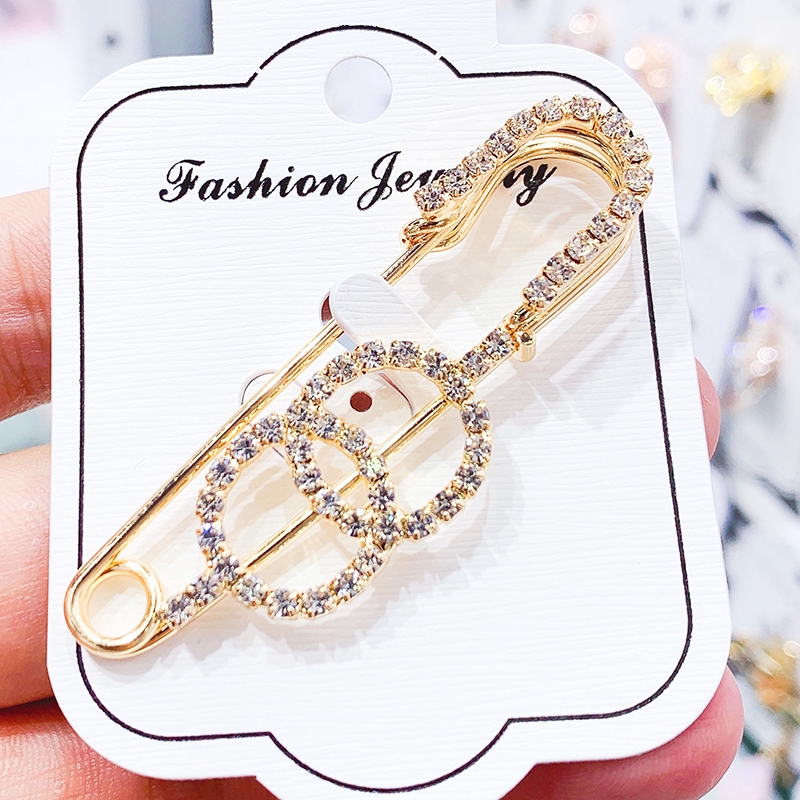 Bros Korea Mutiara bros Berlian Brooch Aksesoris Bros Pin-#5