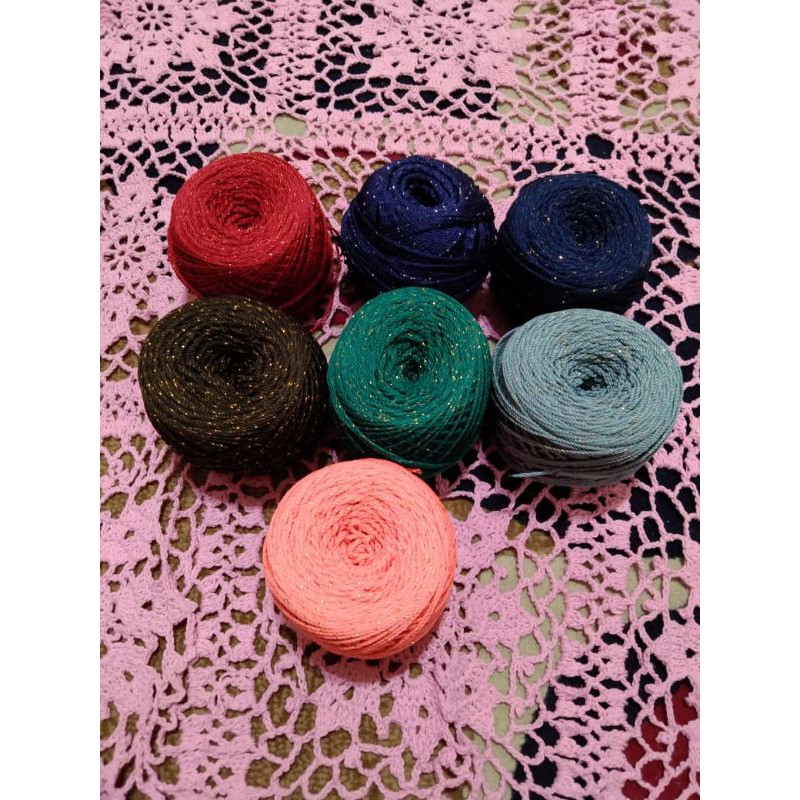 Benang Rajut Poly Gliter D27