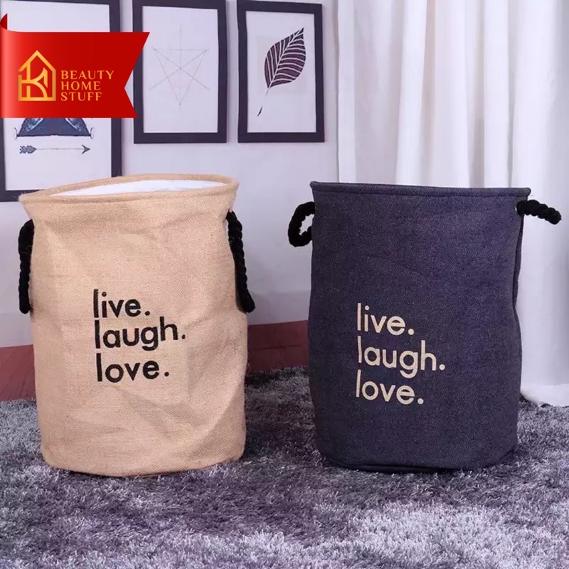 LAUNDRY BASKET - KERANJANG BAJU KOTOR BAHAN TEBAL BEAUTYHOMESTUFF