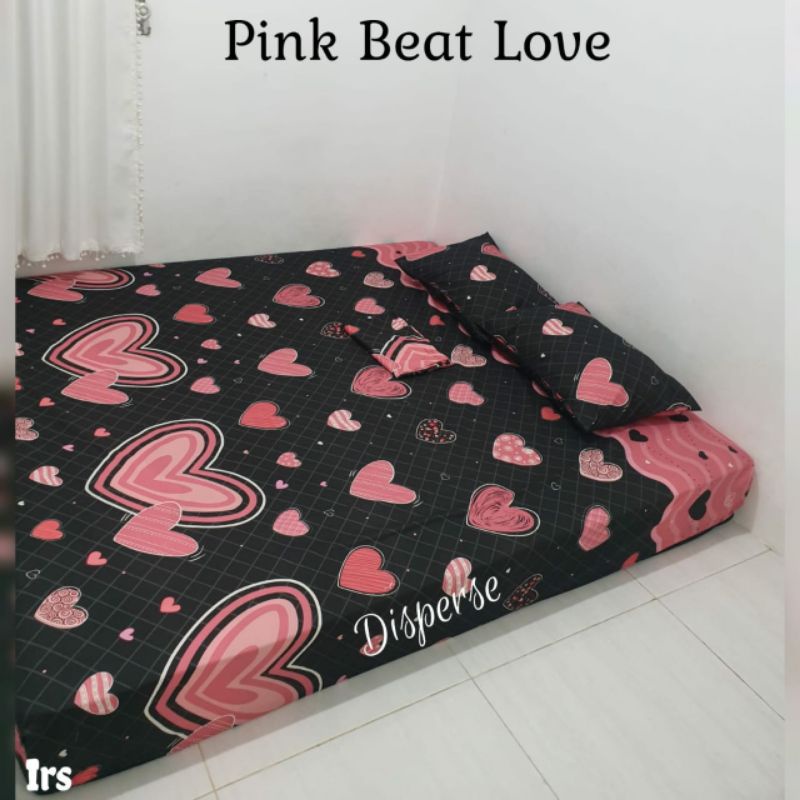 SPREI KATUN HOMEMADE motif pink beat love