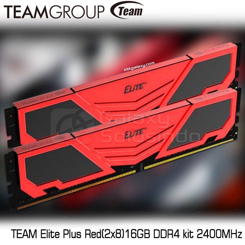 TEAM Elite Plus Red (2x8) 16GB DDR4 kit 2400MHz