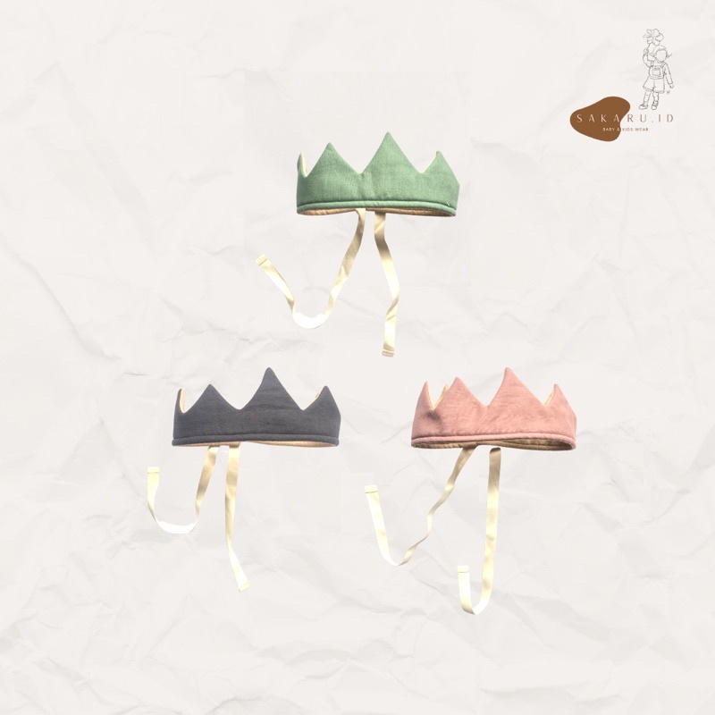SAKARU - CROWN - UNISEX BABY KIDS BOY GIRL MAHKOTA ANAK BIRTHDAY ULANGTAHUN TALI - LITTLESORA SORA