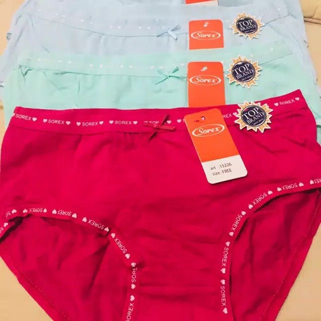 Isi 3pcs Paket hemat Celana dalam wanita Cd Sorex 15226 15227 15228