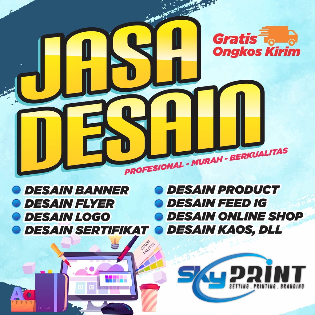 JASA DESAIN SPANDUK,LOGO,FLYER,OLSHOP,DLL
