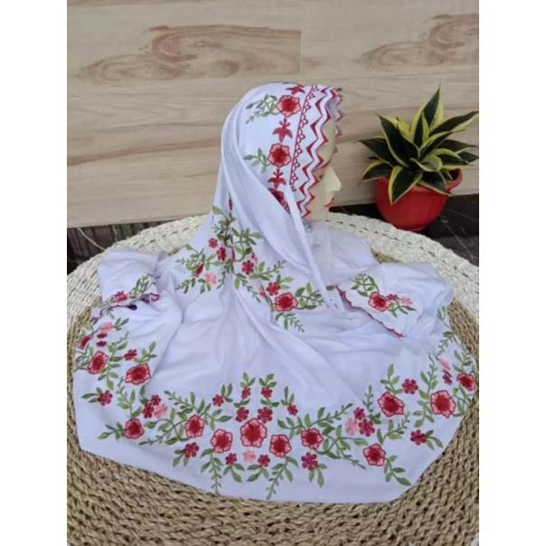 Mukena lajuran bordir