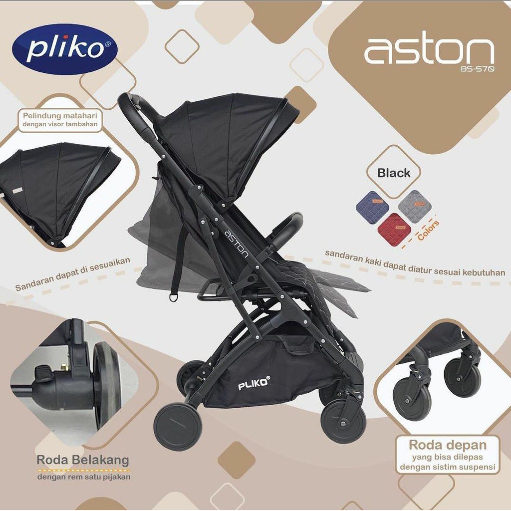 Pliko Aston Stroller 570 (Kereta Dorong Bayi)